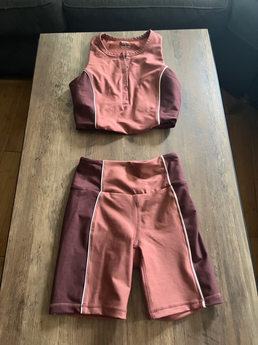 Women Two-Tone  Bike Shorts set by Unbranded